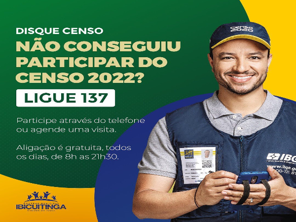 IBGE disponibiliza o número 137 para os registros finais do Censo 2022
